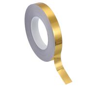 PATIKIL Cinta Película Poliéster Metalizada 20mm x 50 Metros, Cinta Decorativa Metálica Dorada Cepillada Cinta Adhesiva Espejo Para Detalles Paredes Acentuadas Artes Gráficas