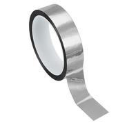 PATIKIL Cinta Película Poliéster Metalizada 25 mm x 50 Metros, Cinta Decorativa Metálica Plateada Brillante Cinta Adhesiva Espejo Para Detalles Pared Acento Artes Gráficas Molduras