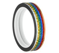 PATIKIL Cinta Prisma de 0,12 Pulgadas x 55 Yardas, Paquete de 6 Autoadhesivas Reflectantes Metalizadas Holográficas para Decoración de Pared, Multicolor