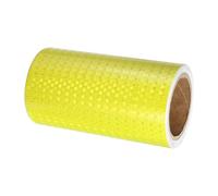 PATIKIL Cinta Reflectante Adhesiva, 20cm x 10m PVC Cinta de Advertencia de Seguridad de Alta Visibilidad Impermeable para Nocturna Camiones Coches Ropa, Amarillo Fluorescente