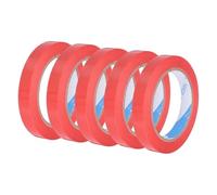PATIKIL Cinta selladora de bolsas (15 mm x 90 m, rojo) (5 unidades), cinta selladora de bolsas de plástico de polietileno, apta para envoltura/embalaje/almacenamiento de carne de verduras/tienda