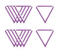 PATIKIL Cintas de Cuello para Premios con Clips de Presión 10 Piezas Cintas de Medalla de Poliéster a Rayas para Competiciones Reuniones Deportivas Púrpura Blanco