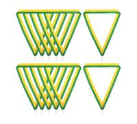 PATIKIL Cintas de Cuello para Premios con Clips de Presión 12 Piezas Cintas de Medalla de Poliéster a Rayas para Competiciones Fiestas Deportivas Verde Dorado