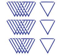 PATIKIL Cintas de Cuello para Premios con Clips de Presión 20 Unidades de Cintas de Medalla de Poliéster a Rayas para Competiciones Fiestas Deportivas Azul Blanco