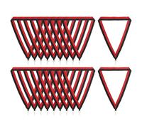 PATIKIL Cintas de Cuello para Premios con Clips de Presión 20 Unidades de Cintas de Poliéster con Rayas para Medallas en Competiciones Reuniones Deportivas Rojo y Negro