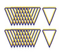 PATIKIL Cintas de Cuello para Premios con Clips de Presión 20 Unidades de Cintas de Poliéster con Rayas para Medallas en Competiciones Reuniones Deportivas Azul Dorado