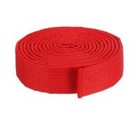 PATIKIL Cinturón de Rango de Colores de Taekwondo 1.5" x10.5 pies 3.2m, Cinturón de algodón de Artes Marciales Judo Karate para la práctica de enseñanza del Entrenador, Rojo