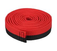 PATIKIL Cinturón de Rango de Colores de Taekwondo 1.6" X9.8 Pies 3 M, Cinturón de Artes Marciales de Poliéster Judo Karate para La Enseñanza de Entrenadores, Práctica, Rojo y Negro