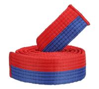 PATIKIL Cinturón de Rango de Taekwondo de Colores 1.6" x5.2Ft 1.6M Cinturón de Poliéster para Artes Marciales Judo Karate para Enseñanza y Práctica de Entrenador Azul-Rojo
