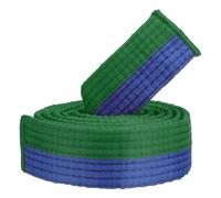 PATIKIL Cinturón de Rango de Taekwondo de Colores 1.6" x6ft 1.8M Cinturón de Poliéster para Artes Marciales Judo Karate para Enseñanza de Entrenadores Verde-Azul