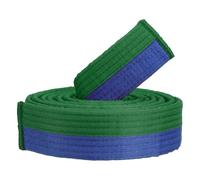 PATIKIL Cinturón de Rango de Taekwondo de Colores 1.6" x8.5ft 2.6m Cinturón de Poliéster para Artes Marciales Judo Karate para Enseñanza y Práctica de Entrenadores Verde-Azul