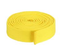 PATIKIL Cinturón de Ranking de Colores de Taekwondo 1.5" x10.5 pies 3.2m, Cinturón de Algodón de Artes Marciales Judo Karate para Enseñanza de Entrenadores, Amarillo