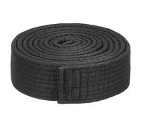 PATIKIL Cinturón de Ranking de Taekwondo 4cm x 2.2m, Poliéster Marciales Artes Judo Karate Cinturón para Entrenador Enseñanza Práctica, Negro