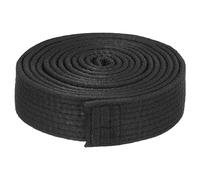PATIKIL Cinturón de Ranking de Taekwondo 4cm x 2.8m, Poliéster Marciales Artes Judo Karate Cinturón para Entrenador Enseñanza Práctica, Negro