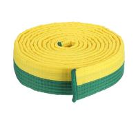 PATIKIL Cinturón de Ranking de Taekwondo de Colores 1.6" x11.8 pies 3.6m, Cinturón de Artes Marciales de Algodón para Judo y Karate para Enseñanza de Entrenadores, Amarillo y Verde