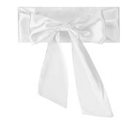 PATIKIL Cinturón De Satén, 1 Pcs Cinturón De Cintura De Satén Liso Para Bodas Fiestas Accesorio Para Graduación Cumpleaños Decoración Accesorio DIY Bienvenida, Plata