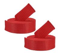 PATIKIL Cinturones de Rango de Taekwondo de Colores, Paquete de 2 Cinturones de Rango de Artes Marciales de Poliéster de 1.6" x6FT para Enseñanza y Práctica de Entrenadores, Rojo
