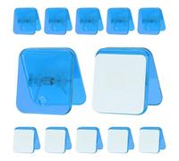 PATIKIL Clips Autoadhesivos, 12 Piezas Plástico Rectangular Colgador de Tapices Clips Adhesivos de Pared Clips de Fotos para Colgar Papel Póster Imágenes en la Oficina Casa, Azul