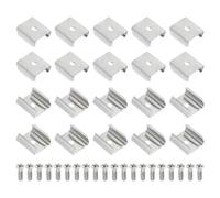 PATIKIL Clips de Montaje para Tira LED 120Pcs Soportes de Montaje de Acero Inoxidable Abrazadera de Sujeción con Tornillos para Cables de Iluminación de Tiras LED de 18mm a 19mm