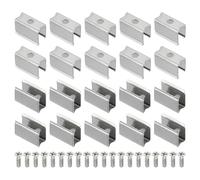 PATIKIL Clips de Montaje para Tiras LED 120Pcs Soportes de Montaje de Acero Inoxidable Abrazadera de Sujeción con Tornillos para Cables de Iluminación de Tiras LED de 6mm a 7.5mm