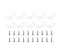 PATIKIL Clips Para Tiras de Led, 100 Uds Soportes de Montaje con Abrazaderas Y Tornillos Para Cables de Luz Neon RGB de 15mm-17mm, Translúcidos