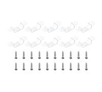 PATIKIL Clips Para Tiras de Led, 100 Uds Soportes de Montaje con Abrazaderas Y Tornillos Para Cables de Luz Neon RGB de 15mm-17mm, Translúcidos