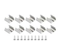 PATIKIL Clips Para Tiras de Led, 100 Uds Soportes de Montaje de Abrazadera de Acero Inoxidable con Tornillos Para Cables de Luz Neon RGB de 13mm-15mm