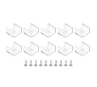 PATIKIL Clips Para Tiras de Led, 100 Uds Soportes de Montaje de Abrazaderas de Plástico con Tornillos Para Cables de Luz Neon RGB de 10mm, Transparente