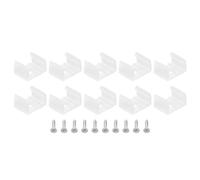 PATIKIL Clips Para Tiras de Led, 100 Uds Soportes de Montaje de Abrazaderas de Plástico con Tornillos Para Cables de Luz Neon RGB de 14mm-17mm, Translúcidos