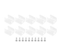 PATIKIL Clips para Tiras de LED 100 Uds Soportes de Montaje de Abrazaderas de Plástico con Tornillos para Cables de Luz Neon RGB de 8mm-10mm Translúcidos