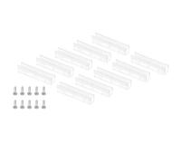 PATIKIL Clips Para Tiras de Led, 30 Uds Soportes de Montaje de Abrazaderas de Plástico con Tornillos Para Cables de Luz Neon RGB de 6X12mm, Transparente