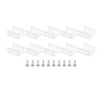 PATIKIL Clips Para Tiras de Led, 40 Uds Soportes de Montaje de Abrazadera de Plástico con Tornillos Para Cables de Luz Neon RGB de 19mm-20.4mm, Transparente