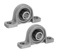 PATIKIL Cojinete de Bloque de Almohada 3/8" / 10mm de Diámetro, 2 Piezas de Cojinete de Bloque de Almohada de Brida Montado Veral de Aleación de Zinc de Acero de Rodamientos