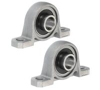 PATIKIL Cojinete de Bloque de Almohada 7/16" / 12mm de Diámetro, 2 Piezas de Cojinete de Bloque de Almohada de Brida Montado Veral de Aleación de Zinc y Acero de Rodamientos