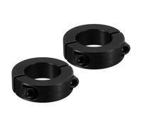 PATIKIL Collar de Eje Dividido Doble de 28 mm ID 48 mm OD 26 mm Grosor 2 Piezas Collares de Bloqueo de Acero al Carbono 45# con Tornillo de Fijación Color Negro