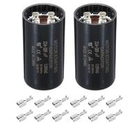 PATIKIL Condensador Arranque Para Motor, 2 Piezas 324-389uF/Mfd 110-125V 50/60Hz CD60 Condensador Funcionamiento Para Motor Condensador Arranque Para Funcionamiento Motores Eléctricos