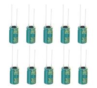 PATIKIL Condensadores Electrolíticos 400V 15uF, 10 Piezas 10x17mm Condensadores Electrolíticos Aluminio Alta Frecuencia Para TV, Monitor LCD, Refrigerador, Placas Circuito, Verde