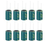 PATIKIL Condensadores Electrolíticos 400V 47uF, 10 Piezas 16x25mm Condensadores Electrolíticos Aluminio Alta Frecuencia Para TV, Monitor LCD, Refrigerador, Placas Circuito, Verde
