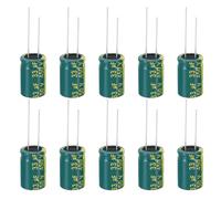 PATIKIL Condensadores Electrolíticos 450V 33uF, 10 Piezas 13x20mm Condensadores Electrolíticos Aluminio Alta Frecuencia Para TV, Monitor LCD, Refrigerador, Placas Circuito, Verde