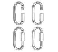 PATIKIL Conector de enlace rápido, (3.5 pulgadas, plateado) (2 piezas) M10 hilo de cadena rápido