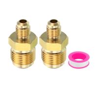 PATIKIL Conector de Latón de 1/4" X 1/2" Macho de Rosca Cónica, 2pcs Sae 45 Grados Latón Adaptador para Manguera Reductor Rosca Unión Tubo Acoplador Refrigeración HVAC Tubería Abocinada