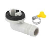 PATIKIL Conector de Manguera de Desagüe para Aire Acondicionado de 15mm, 1 Pieza Conector Universal con Abrazadera para Unidad de Aire Acondicionado, Estilo Blanco 5