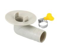 PATIKIL Conector de Manguera de Desagüe para Aire Acondicionado de 15mm, 1 Pieza Conector Universal con Abrazadera para Unidad de Aire Acondicionado, Estilo Blanco 11