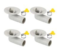 PATIKIL Conector de Manguera de Desagüe para Aire Acondicionado de 15mm, 4 Piezas de Conector Universal con Abrazadera para Unidad de Aire Acondicionado, Estilo Blanco 11
