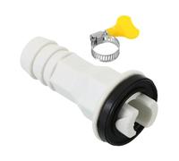 PATIKIL Conector de Manguera de Desagüe para Aire Acondicionado de 15mm, Conector Universal de Salida de Drenaje con Abrazadera para Unidad de Aire Acondicionado, Estilo Blanco 6
