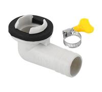 PATIKIL Conector de Manguera de Desagüe para Aire Acondicionado de 15mm, Conector Universal de Salida de Drenaje con Abrazadera para Unidad de Aire Acondicionado, Estilo Blanco 10