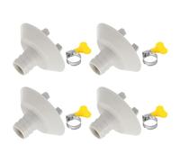 PATIKIL Conector de Manguera de Desagüe para Aire Acondicionado de 25mm, 4 Piezas Conector Universal de Salida de Drenaje con Abrazadera para Unidad de Aire Acondicionado, Estilo Blanco 3