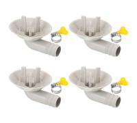 PATIKIL Conector de Manguera de Desagüe para Aire Acondicionado de 25mm, 4 Piezas Conector Universal de Salida de Drenaje con Abrazadera para Unidad de Aire Acondicionado, Estilo Blanco 4