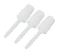 PATIKIL Conector Macho Púas 1/8" a 1/8" G, 3pcs Racor de Manguera de Plástico Adaptador Acanalado para Tubería de Agua y Aire Industrial Irrigación Riego Goteo Bomba Jardín, Blanco