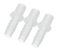 PATIKIL Conector Macho Púas 3/8" a 1/4" G, 3pcs Racor de Manguera de Plástico Adaptador Acanalado para Tubería de Agua y Aire Industrial Irrigación Riego Goteo Bomba Jardín, Transparente